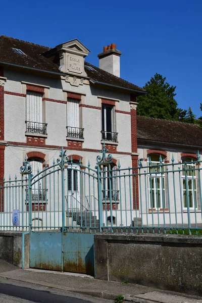 Vetheuil Frankreich September 2020 Mädchenschule Malerischen Dorf — Stockfoto