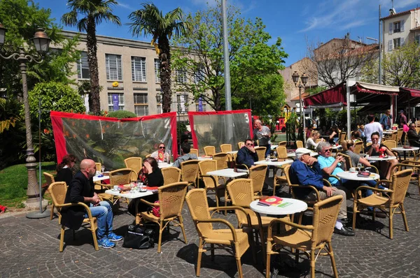 Antibes France April 2016 Bar Picturesque City — Stock Photo, Image