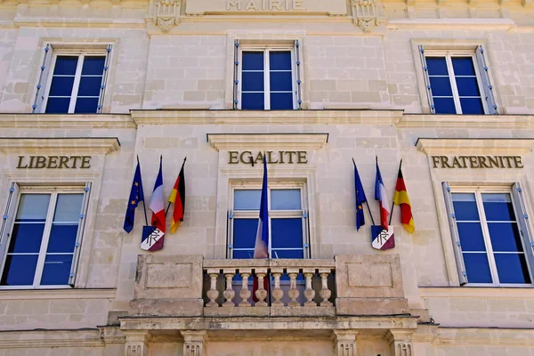 Vouvray Francie Červenec 2020 Radnice — Stock fotografie