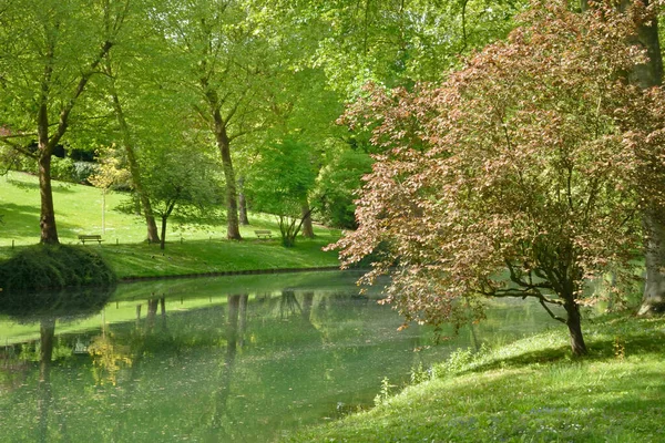 Ile France Het Pittoreske Messonier Park Stad Poissy — Stockfoto