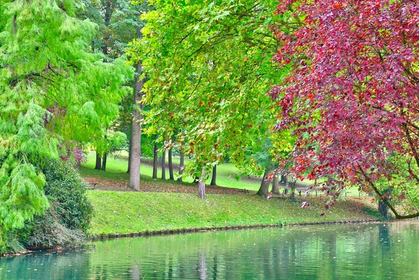 Poissy Francia Ottobre 2016 Pittoresco Parco Messonier — Foto Stock