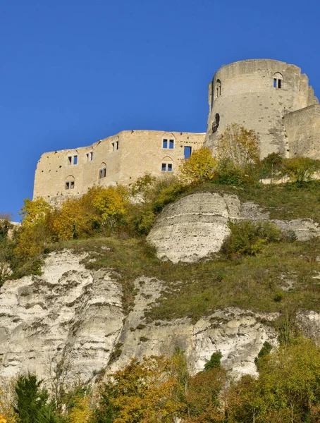 Frankreich Das Malerische Schloss Von Chateau Gaillard Von Les Andelys — Stockfoto