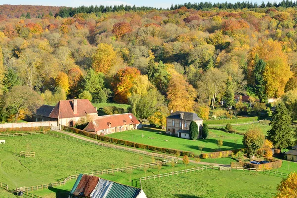 Frankrijk Het Pittoreske Dorpje Rosay Sur Lieure — Stockfoto