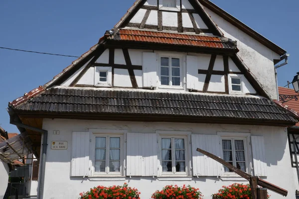 Γαλλία Γραφικό Χωριό Hunspach Στο Alsace — Φωτογραφία Αρχείου