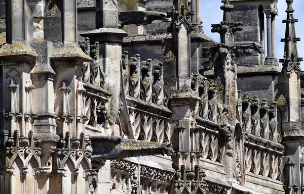 Poissy Frankrike Augusti 2016 Den Historiska Kollegiala Kyrkan Där Kungen — Stockfoto