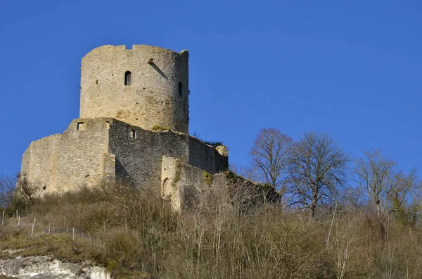 Roche Guyon França Fevereiro 2016 Castelo Pitoresco — Fotografia de Stock