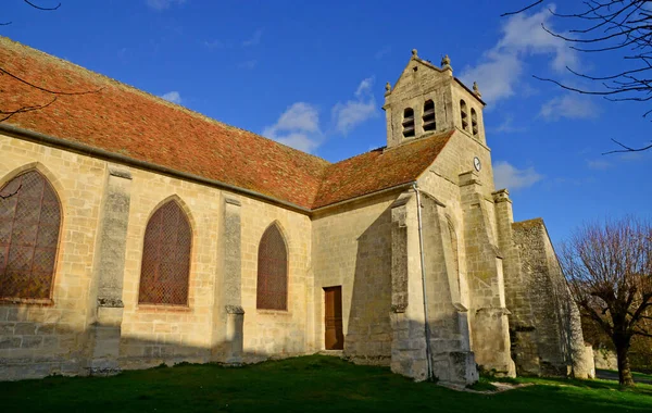 Dit Joli Village Francja Grudnia 2015 Kościół Notre Dame Saint — Zdjęcie stockowe