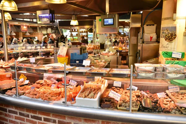 Rouen France Novembe 2015 Covered Market Saint Jeanne Arc Square — Stock Photo, Image