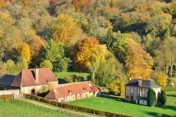 Francia Pittoresco Villaggio Rosay Sur Lieure — Foto Stock