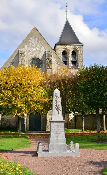 Ile France Picturesque Church Bazoches Sur Guyonne — Stock Photo, Image