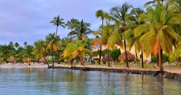 Martinique Pittoreske Stad Sainte Anne Bij Zonsondergang West Indië — Stockfoto