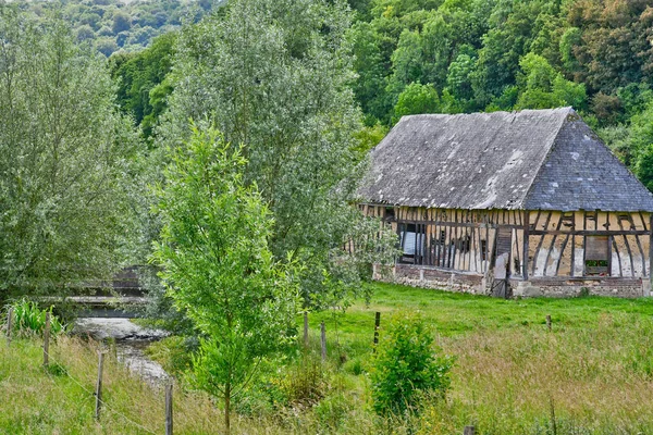 Saint Wandrille Rancon Francia Junio 2016 Pequeño Pueblo —  Fotos de Stock