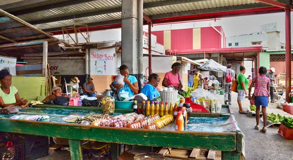 Pittoreske Markt Van Castries Saint Lucia Caribisch Gebied — Stockfoto