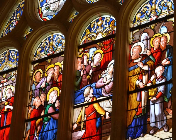 Isle Adam França Junho 2015 Interior Igreja Saint Martin — Fotografia de Stock