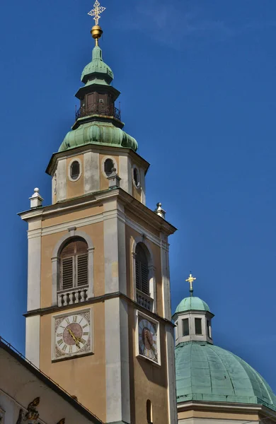 Szlovénia Festői Történelmi Katedrális Ljubljana — Stock Fotó