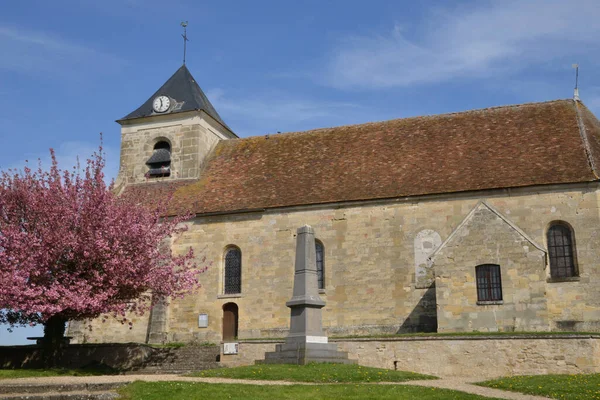 Sagy Francia Apri 2015 Pintoresca Iglesia Primavera — Foto de Stock
