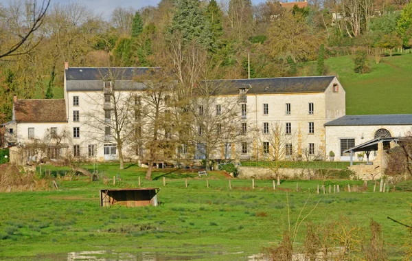 Gaillon Sur Montcient Francia Dicembre 2015 Pittoresco Villaggio Invernale — Foto Stock