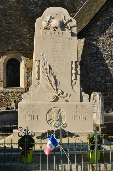 Beauficel Lyons Frankreich März 2016 Das Kriegerdenkmal Auf Dem Friedhof — Stockfoto