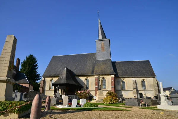 Francia Pintoresca Iglesia Del Bosc Bordel Normandía — Foto de Stock