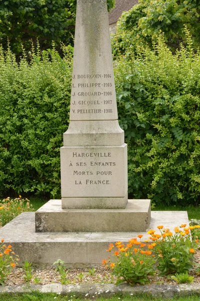 Ile France Malebný Válečný Pomník Hargeville — Stock fotografie