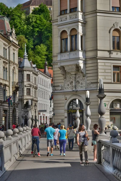 スロベニア リュブリャナの絵と歴史的な都市 — ストック写真