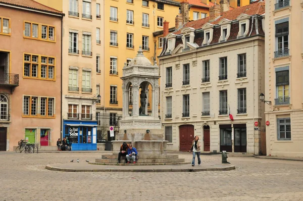 Lyon Francie Duben 2016 Malebná Svatá Čtvrť Jean Staré Historické — Stock fotografie