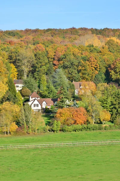 Ile France Die Malerische Landschaft Von Bazemont — Stockfoto