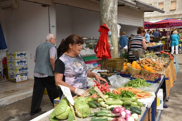 Croazia Pittoresco Mercato Split Nei Balcani — Foto Stock