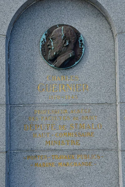 Saint Malo Francia Septiembre 2020 Tumba Charles Guernier Cementerio — Foto de Stock