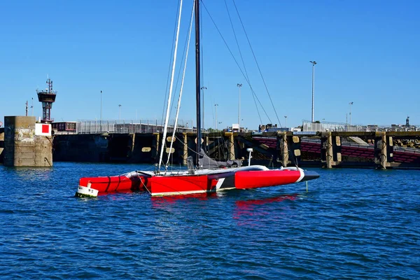 Saint Malo France September 2020 Trimaran Port — Stock Photo, Image