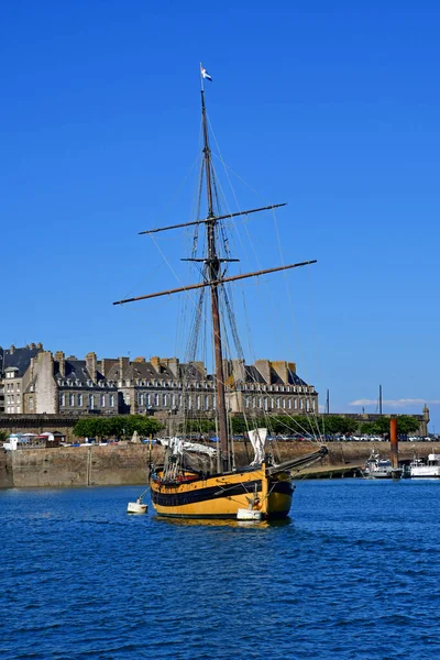 Saint Malo Francie Září 2020 Loď Renard Poslední Loď Roberta — Stock fotografie
