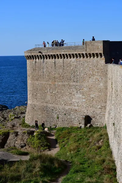 Saint Malo Francja Wrzesień 2020 Miasto Otoczone Murami — Zdjęcie stockowe