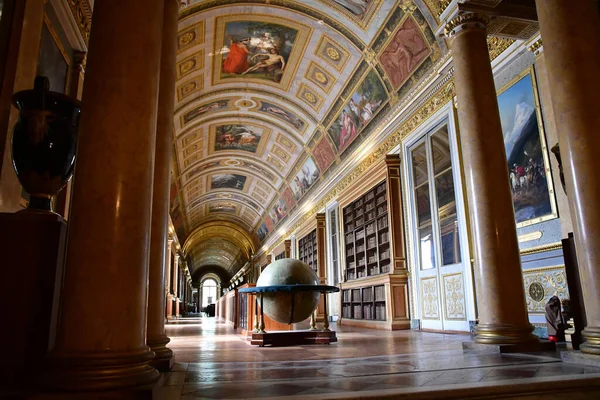 Fontainebleau Frankrijk Augustus 2020 Historische Kasteelbibliotheek — Stockfoto