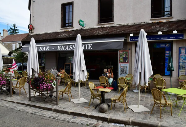Barbizon Francja Sierpień 2020 Bar Malowniczej Miejscowości — Zdjęcie stockowe