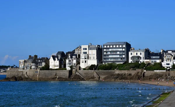 Saint Malo Francie Září 2020 Plážová Čtvrť Sillon — Stock fotografie