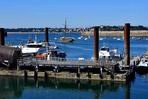Saint Malo Francia Settembre 2020 Barca Nel Porto — Foto Stock