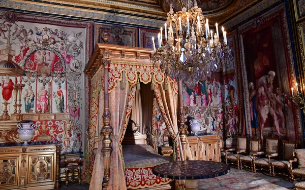 Fontainebleau France August 2020 Anne Austria Bedchamber Historical Castle — Stock Photo, Image