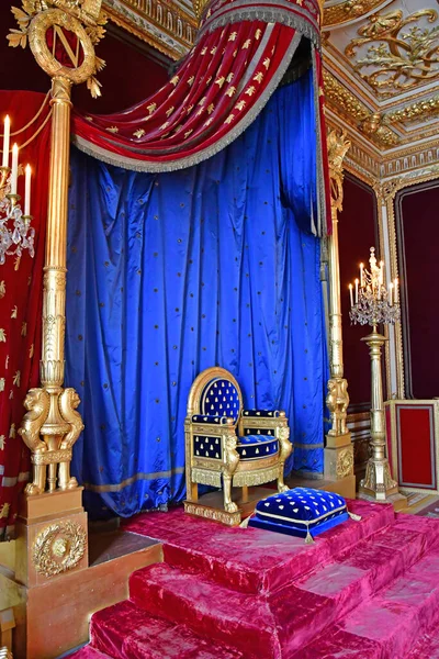 Fontainebleau France August 2020 Throne Room Historical Castle — Stock Photo, Image