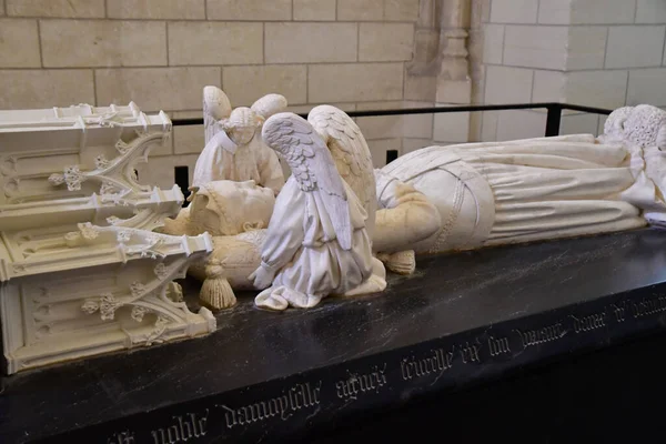 Loches France July 2020 Agnes Sorel Tombstone Saint Ours Collegiate — Stock Photo, Image