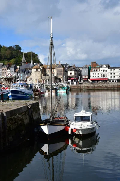 Honfleur France August 2020 Boats Port — 图库照片