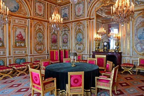 Fontainebleau Γαλλία Αυγούστου 2020 Αίθουσα Του Συμβουλίου Στο Ιστορικό Κάστρο — Φωτογραφία Αρχείου