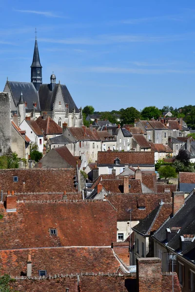 Montresor Francja Lipca 2020 Wieś Kościół Kolegialny — Zdjęcie stockowe
