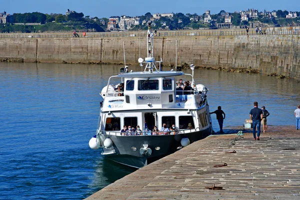 Saint Malo Frankrike September 2020 Taxibåt Hamnen — Stockfoto