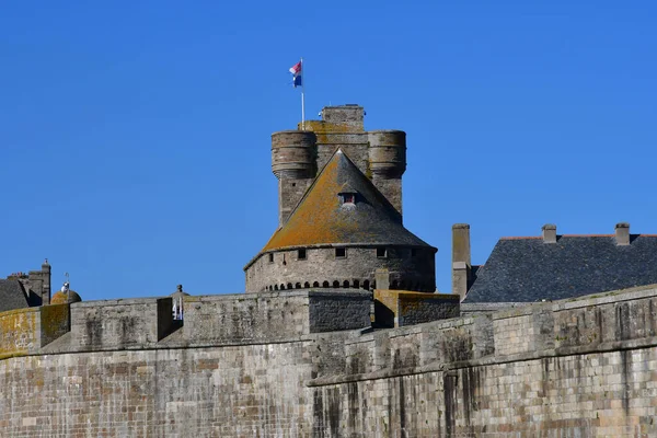 Saint Malo Fransa Eylül 2020 Duvarlı Şehrin Belediye Binası — Stok fotoğraf