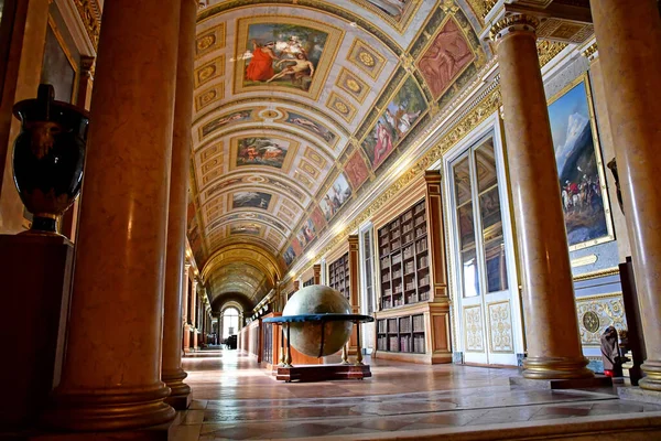 Fontainebleau Frankrijk Augustus 2020 Historische Kasteelbibliotheek — Stockfoto