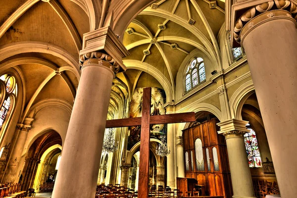 Triel Sur Seine Francia Giugno 2020 Storica Chiesa San Martino — Foto Stock