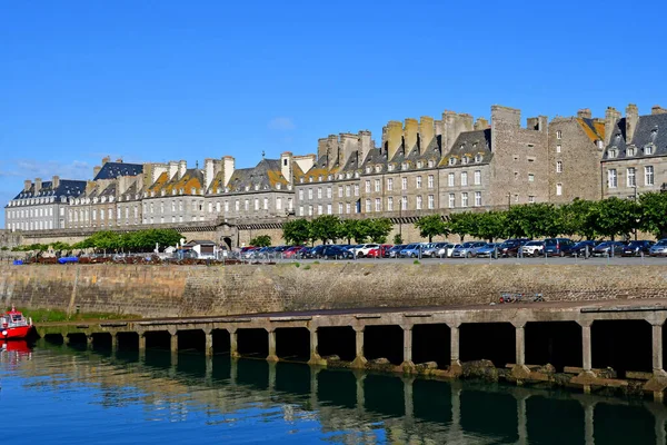 Saint Malo Fransa Eylül 2020 Duvarlarla Çevrili Şehir — Stok fotoğraf