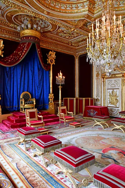 Fontainebleau France August 2020 Throne Room Historical Castle — Stock Photo, Image