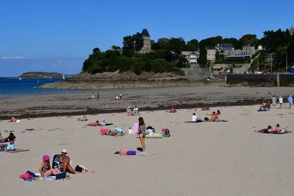 Dinard Francja Wrzesień 2020 Plaża Lecie — Zdjęcie stockowe