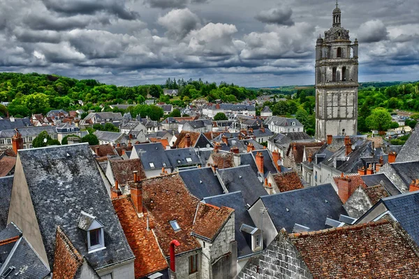 Loches Francia Luglio 2020 Pittoresca Città — Foto Stock